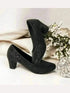 Black Shimmer Ballerina Shoes - cunei